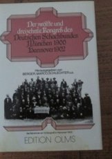 30671 Berger, J. Der 12. und 13. Kongress des Deutschen Schachbundes, Munchen 1900, Hannover 1902